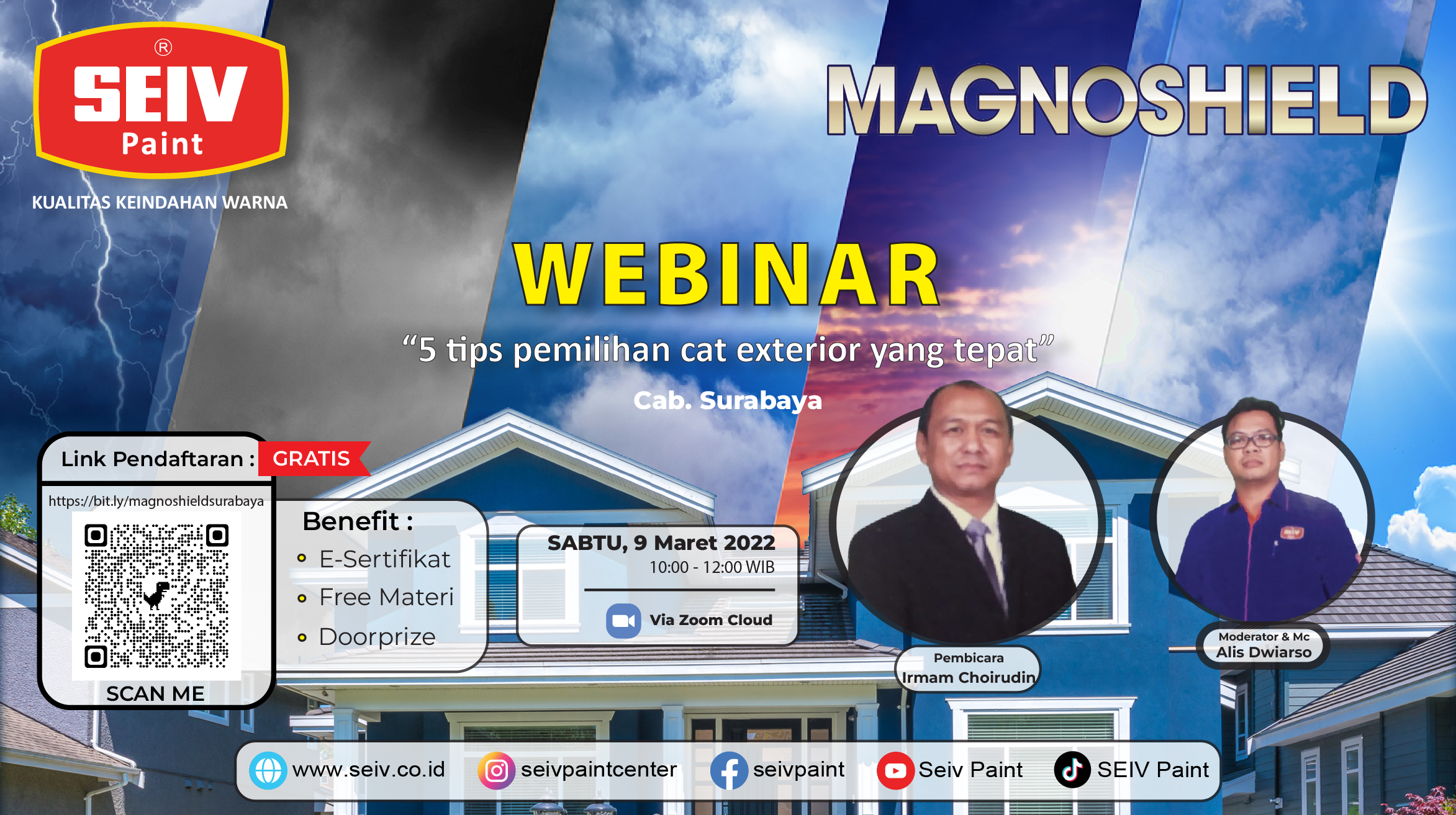 Webinar SEIV Paint cabang Surabaya “5 Tips Pemilihan Cat Eksterior Yang Tepat” – 09 April 2022