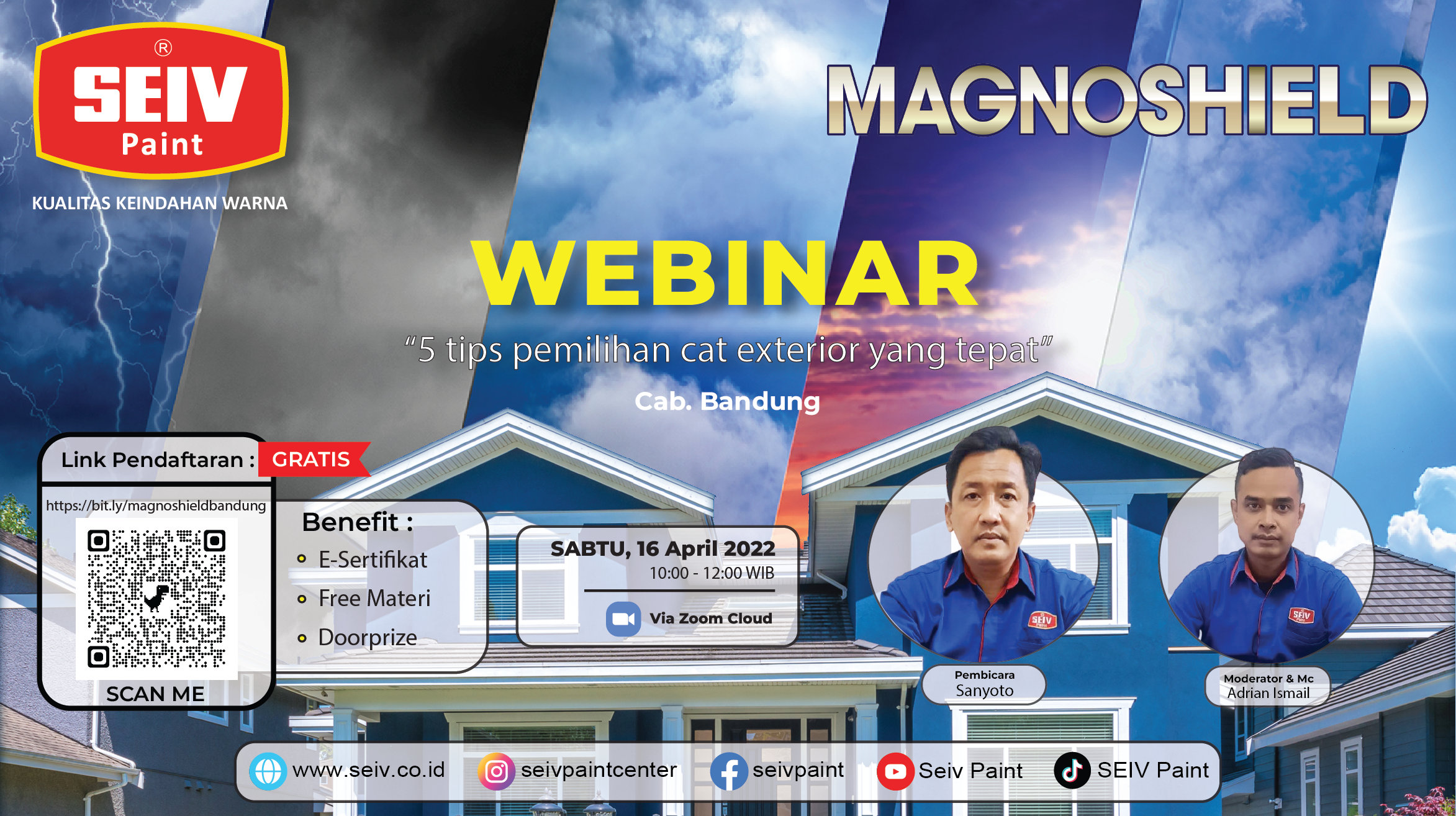 SEIV Paint Mengadakan Webinar Cabang Bandung Dengan Tema “5 Tips Pemilihan Cat Eksterior Yang Tepat”